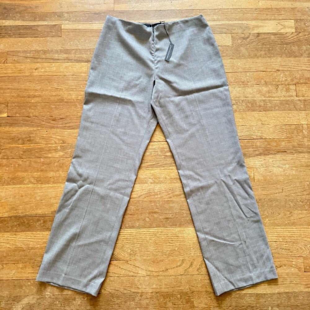 NWT Fabrizio Gianni taupe straight leg dress pants size 16
 b39